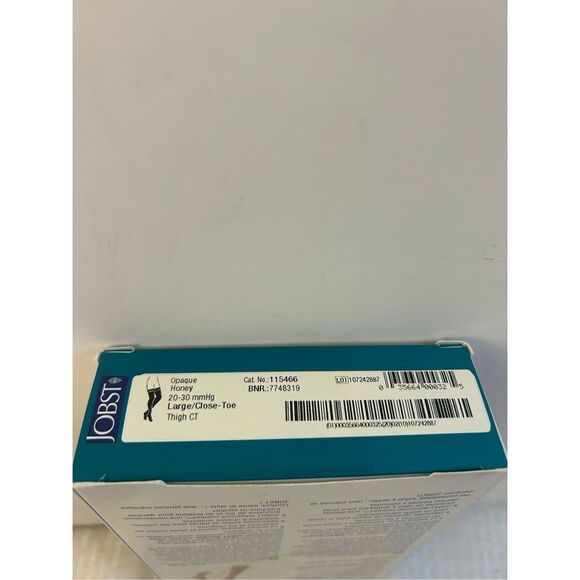 Jobst opaque honey thigh stockings large new BNR 20-30mnhg closed toe #7748319 - Picture 7 of 7